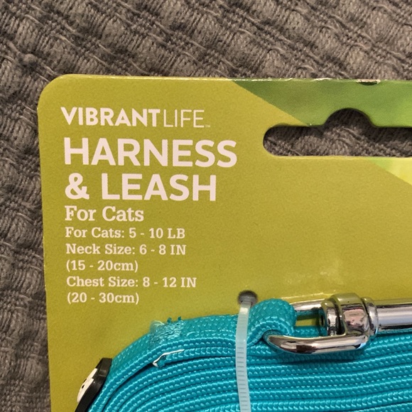 vibrant life Cat Nwt Cat Harness Leash Set 5lb Cats Teal 3pack